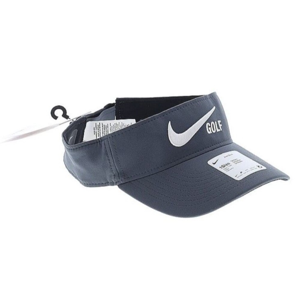Nike GOLF Dri-FIT Visor Gray C-11129 Adjustable Strapback Hat Cap